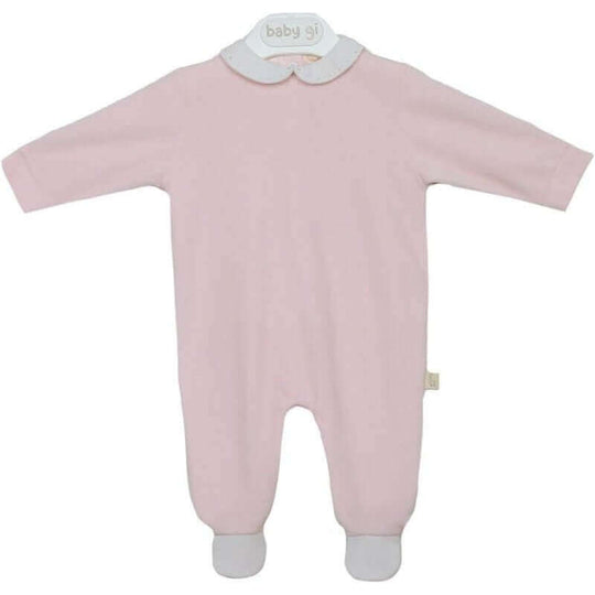 Baby Girls Pink Cotton Babygrow