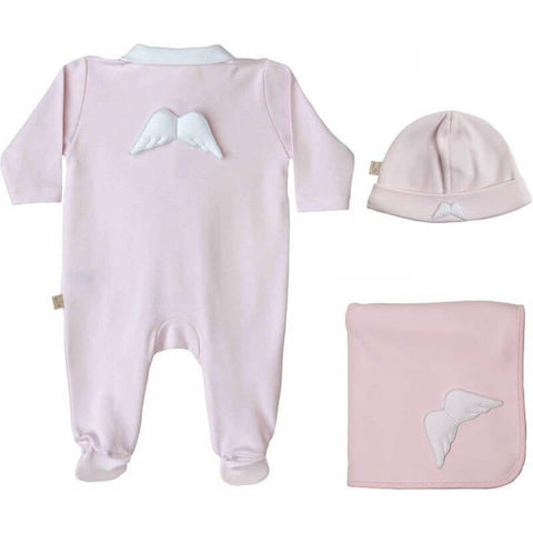 Baby Gi Pink Angel Wings Babygrow Gift Set