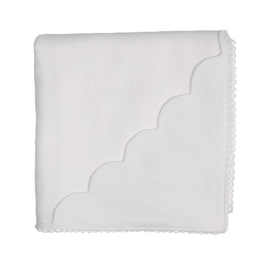 Unisex White Blanket