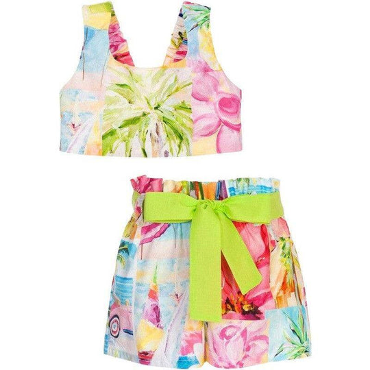 Girls Tropical Short Set