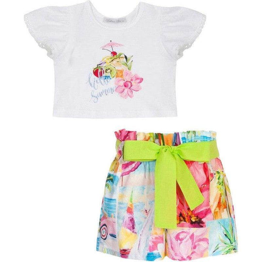 Girls Tropical Short Set