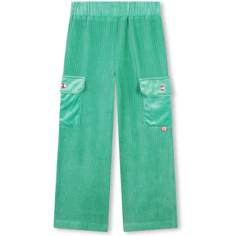 Billieblush Girls Green Velvet Trousers