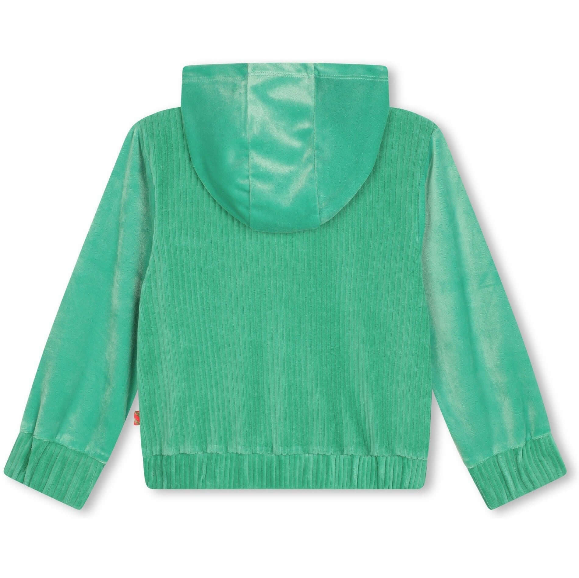 Billieblush Girls Green Velvet Zip Up Hoodie