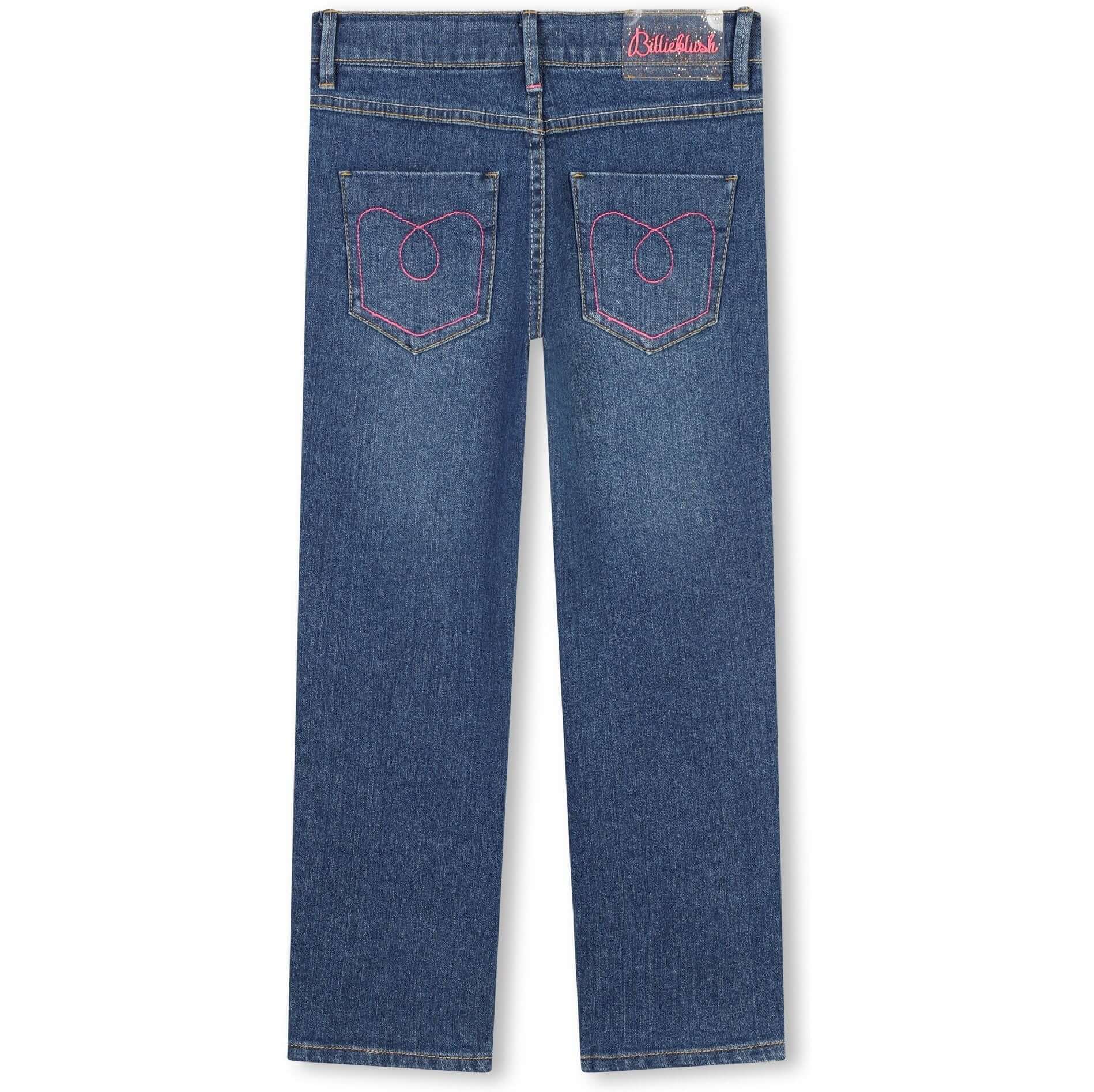 Billieblush Girls Heart Denim Jeans