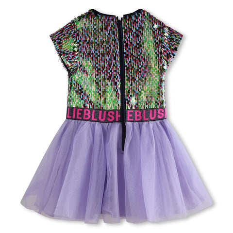 Billieblush Girls Lilac Sequin Dress