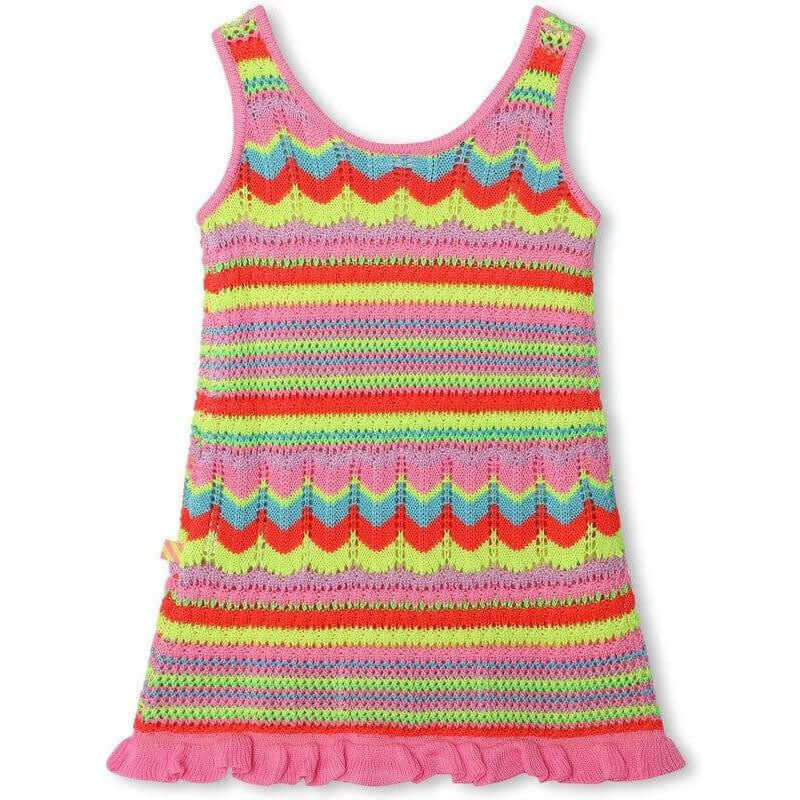 Billieblush Girls Multi Colour Knitted Sleeveless Dress