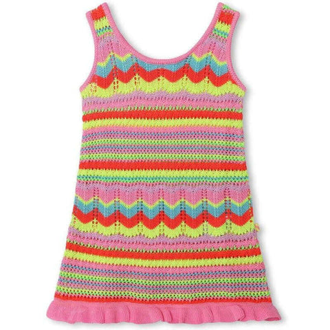 Billieblush Girls Multi Colour Knitted Sleeveless Dress