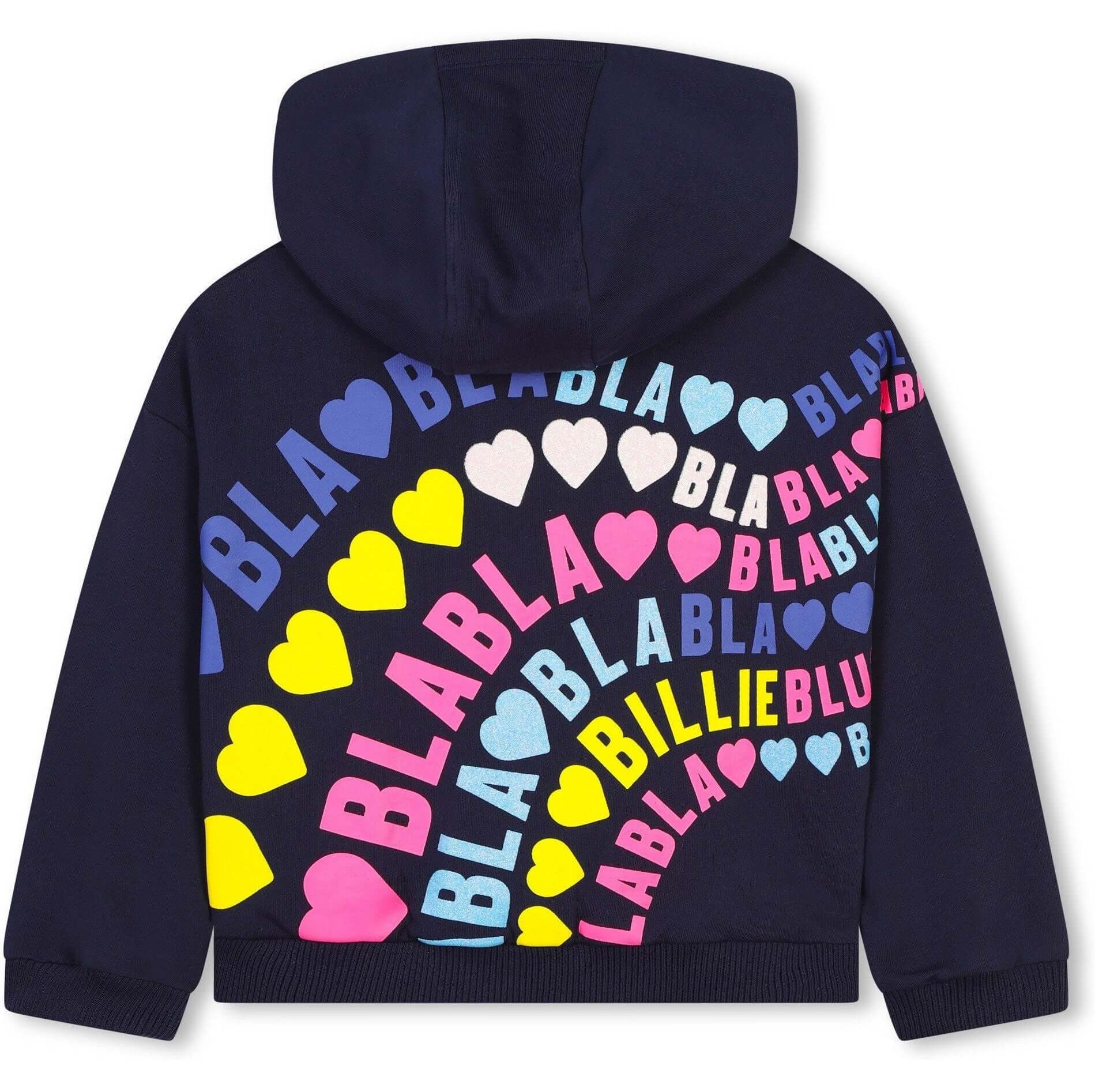 Billieblush Girls Navy Heart Hoody