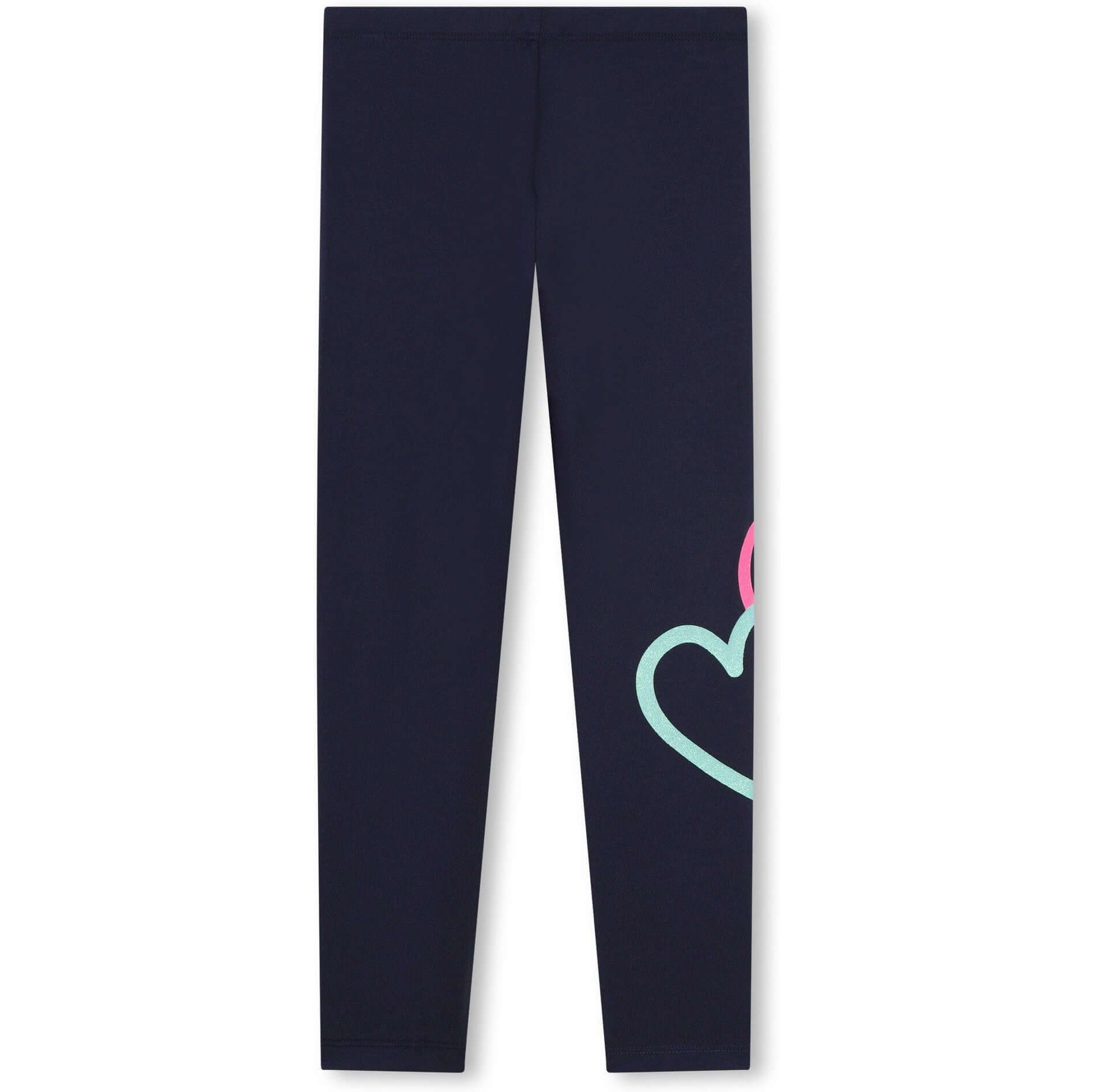 Billieblush Girls Navy Heart Leggings