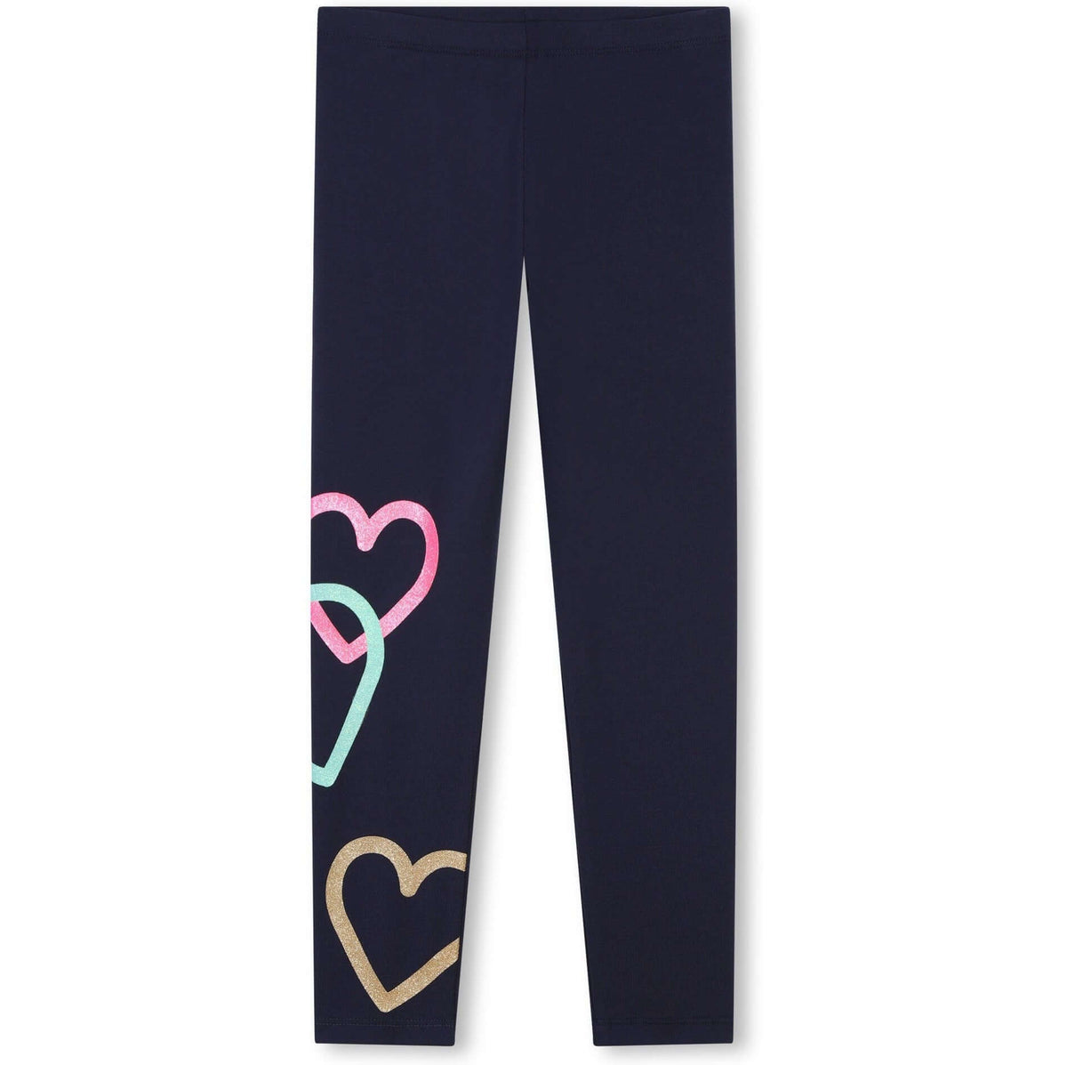 Billieblush Girls Navy Heart Leggings