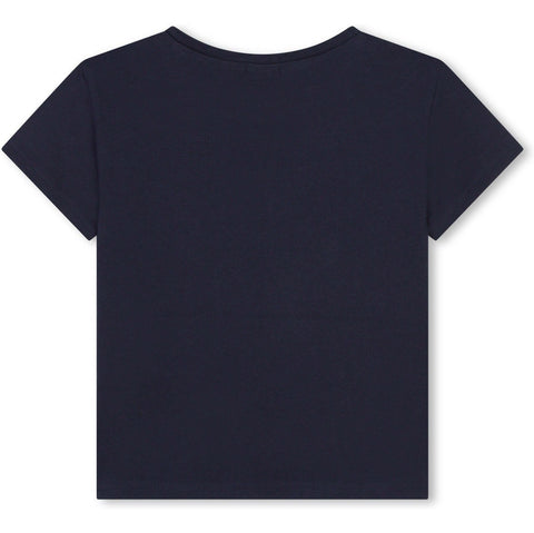 Billieblush Girls Navy Heart T-shirt