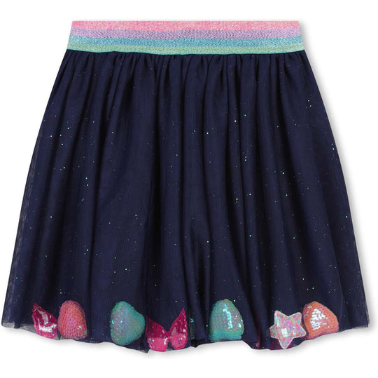 Girls Navy Tulle Skirt