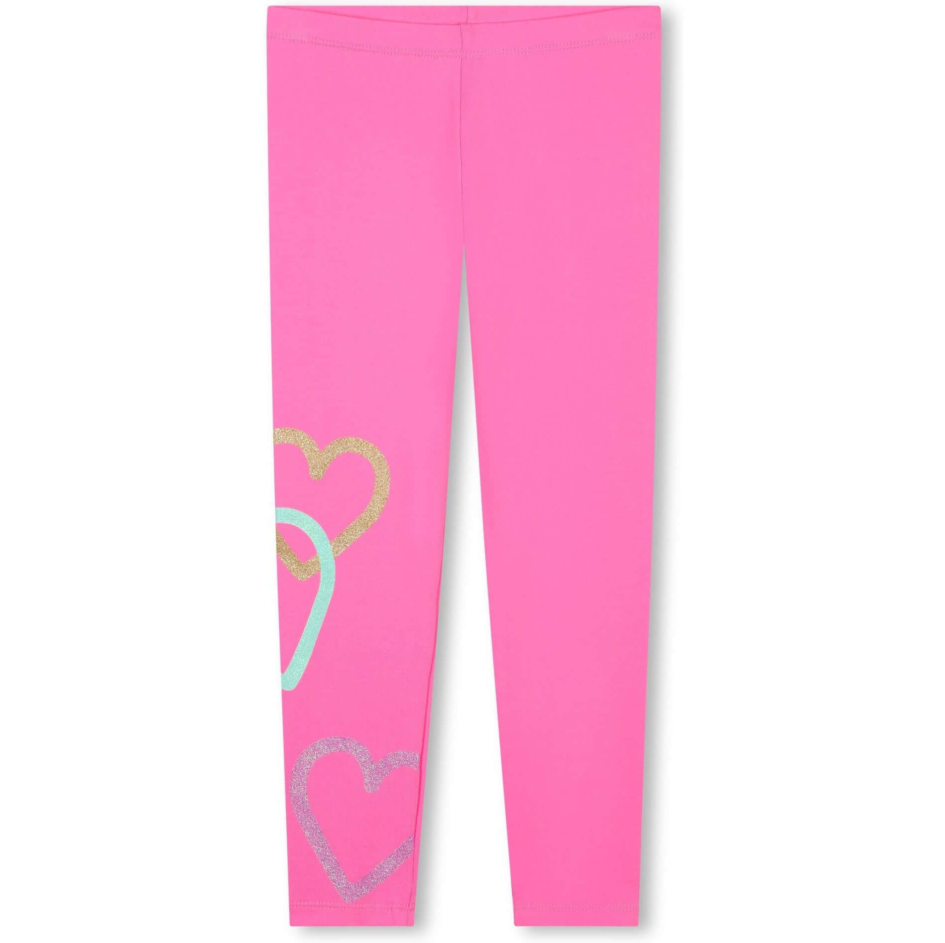 Billieblush Girls Pink Heart Leggings