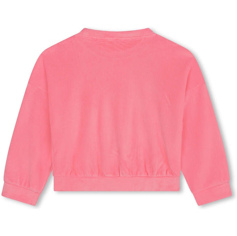 Billieblush Girls Pink Heart Sweatshirt