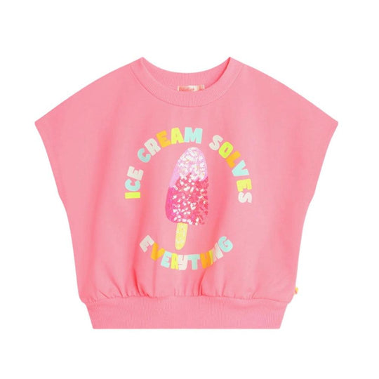 Girls Pink Ice Cream Sweatshirt