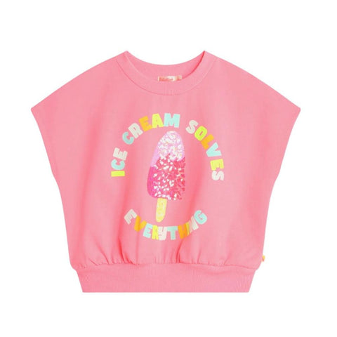Billieblush Girls Pink Ice Cream Sweatshirt