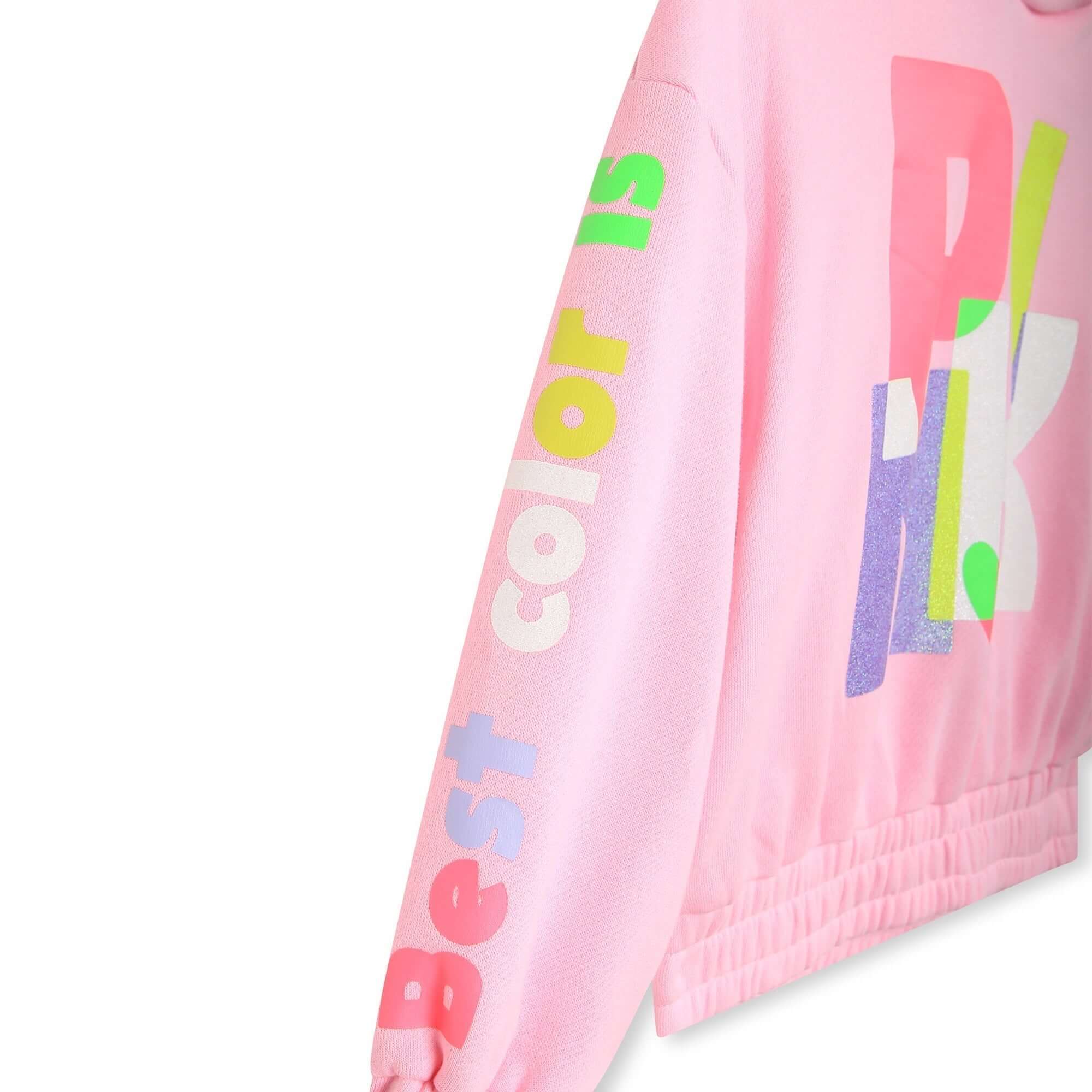 Billieblush Girls Pink Logo Graphic Hoodie