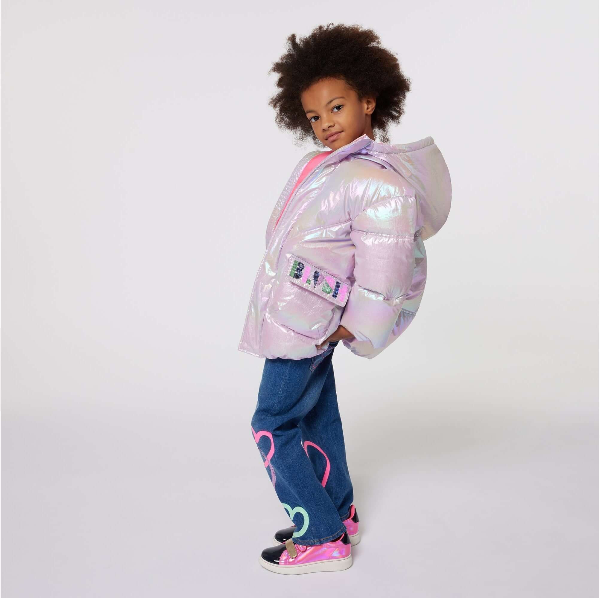 Billieblush Girls Pink Puffer Coat