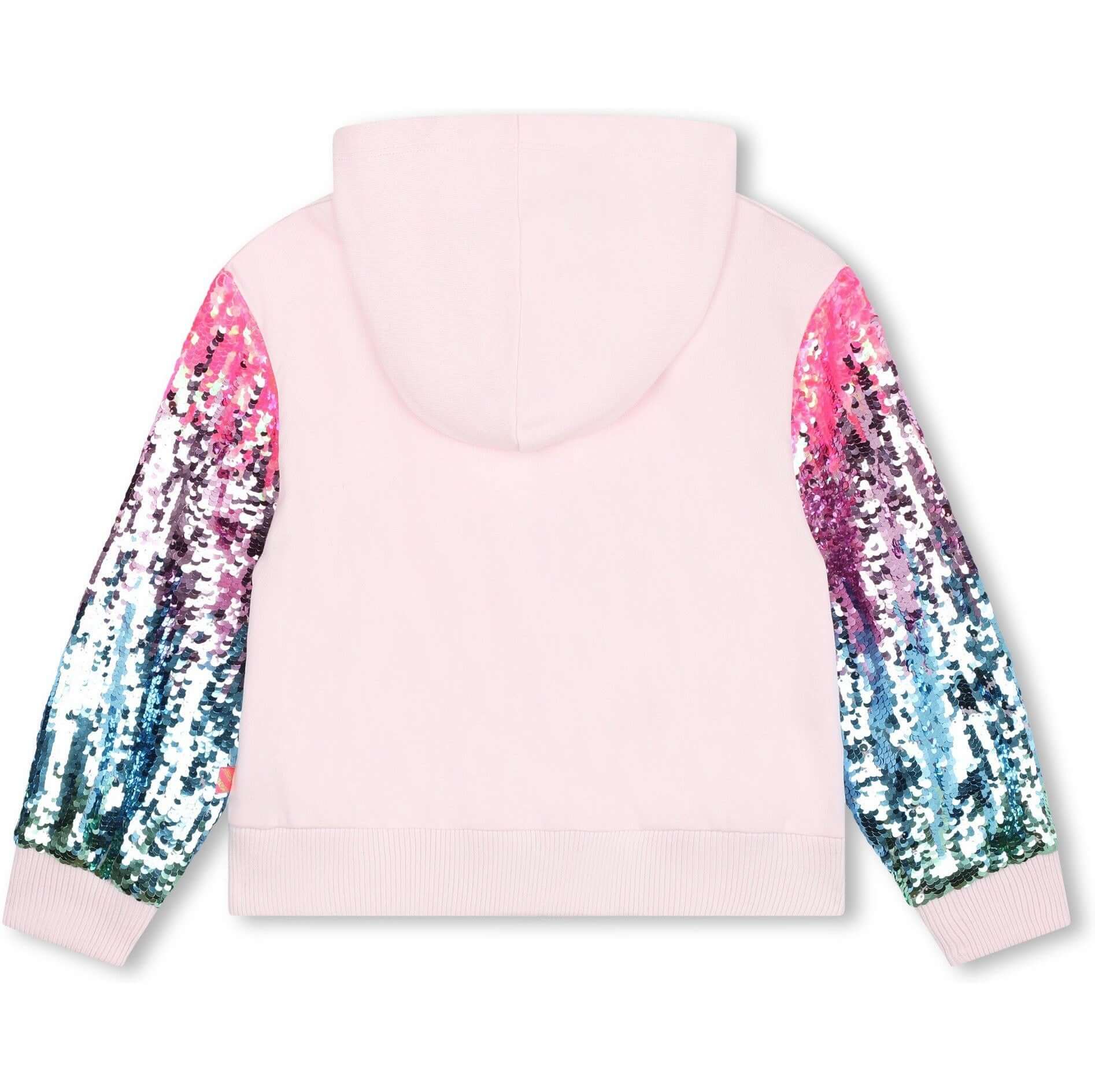 Billieblush Girls Pink Sequin Zip Up Hoody