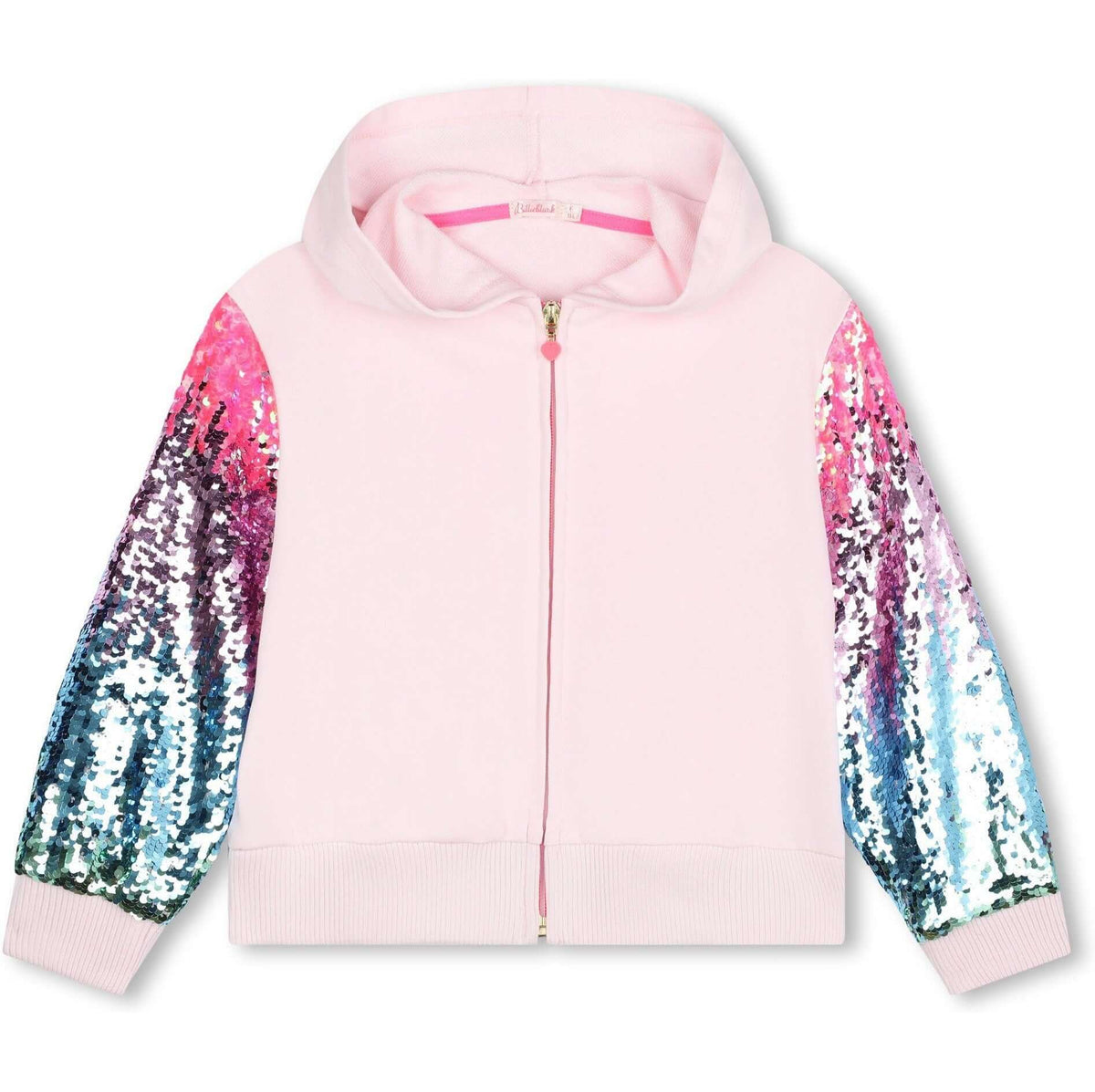 Billieblush Girls Pink Sequin Zip Up Hoody