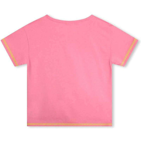 Billieblush Girls Pink Short Sleeve Tie Front T-Shirt