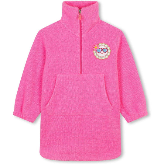 Girls Pink Zip Up Dress
