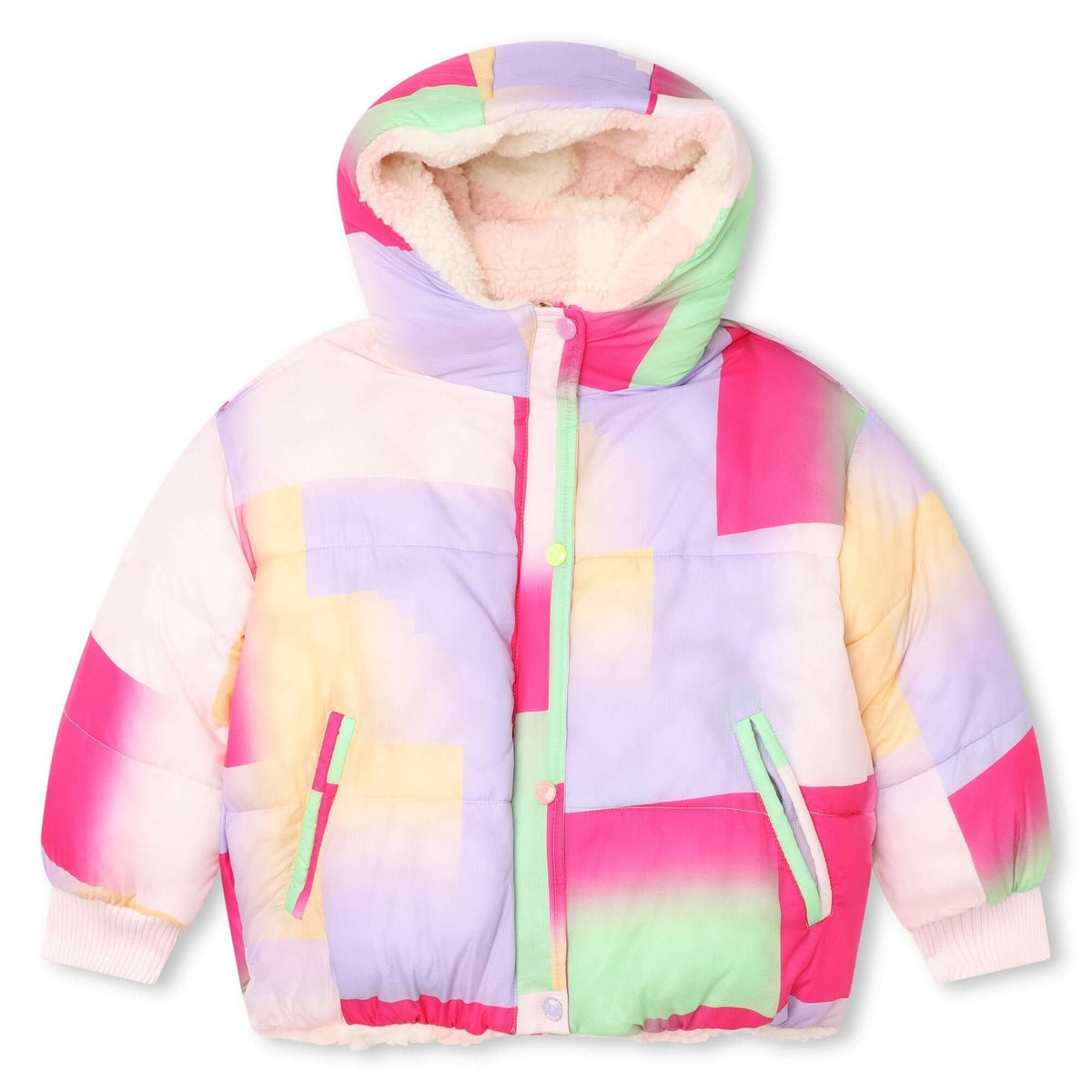 Billieblush Girls Reversible Maze Print Coat