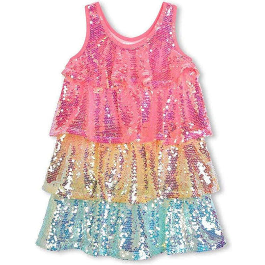 Girls Sequin Ruffle Ceremony Dress & Scrunchie