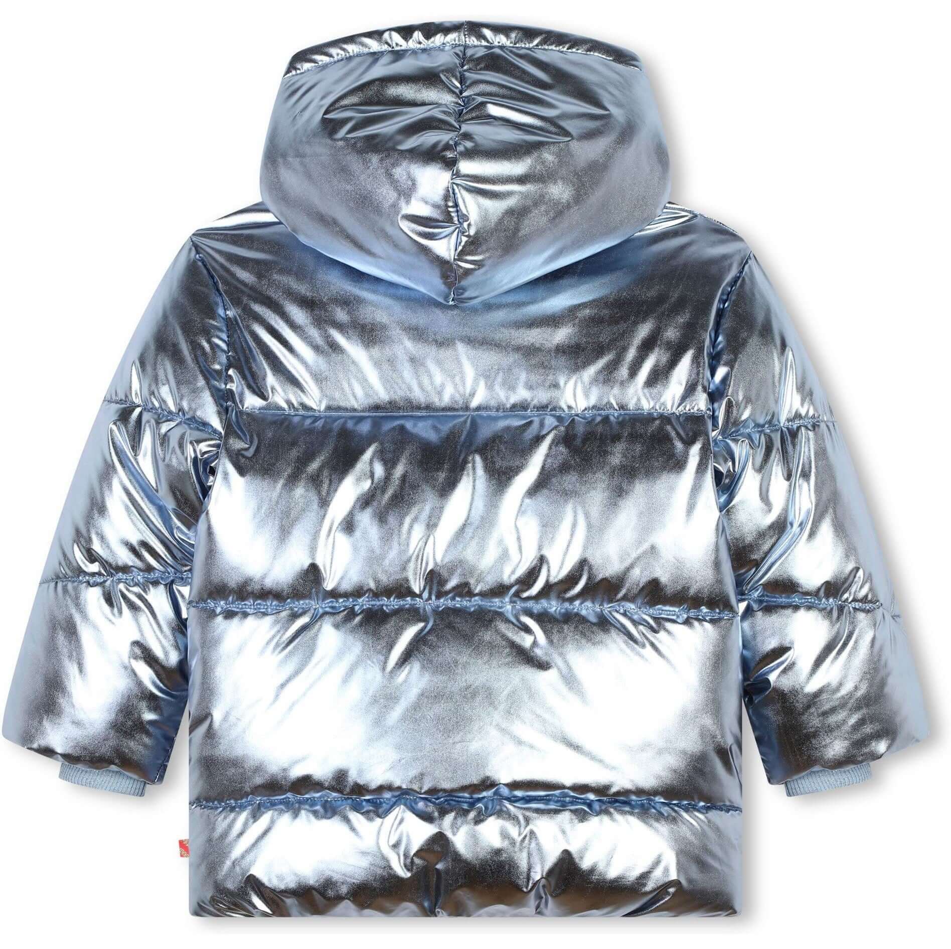 Billieblush Girls Silver Puffer Coat