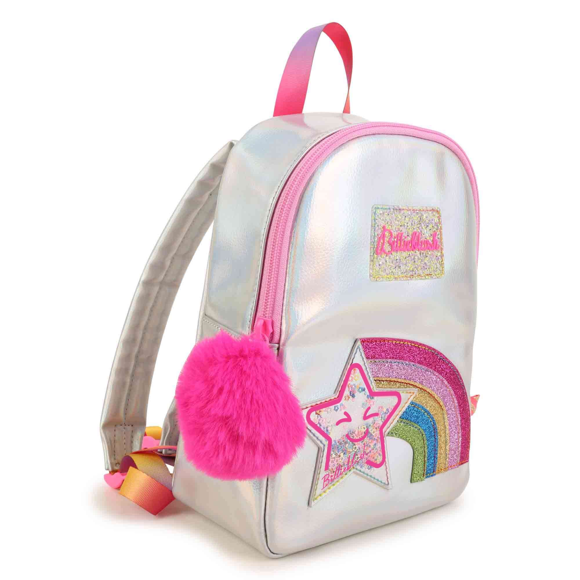 Billieblush Girls Silver Rainbow Backpack