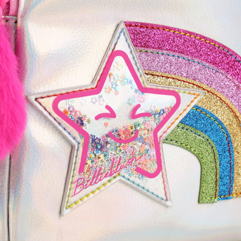 Billieblush Girls Silver Rainbow Backpack