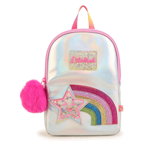 Billieblush Girls Silver Rainbow Backpack