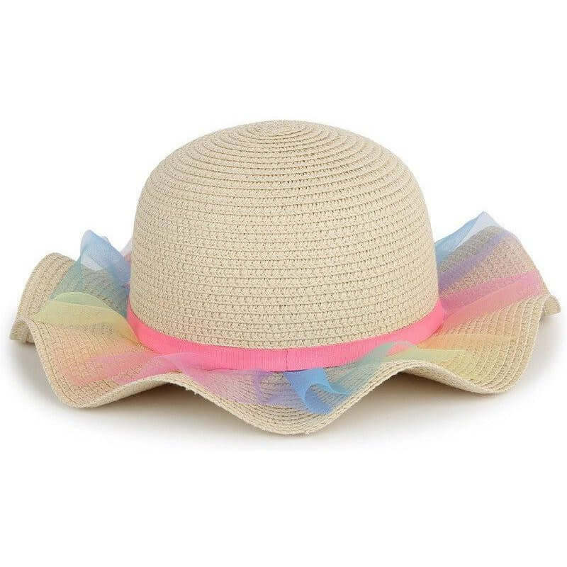 Billieblush Girls Tulle Straw Hat