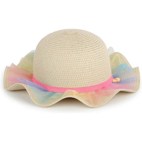 Billieblush Girls Tulle Straw Hat