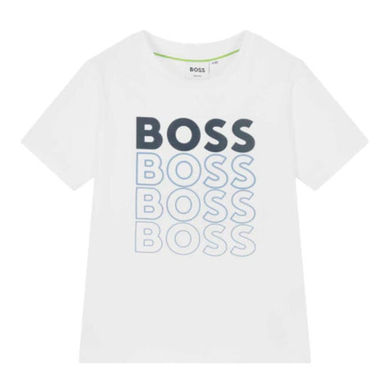 Baby Boys White Short Sleeve T-shirt