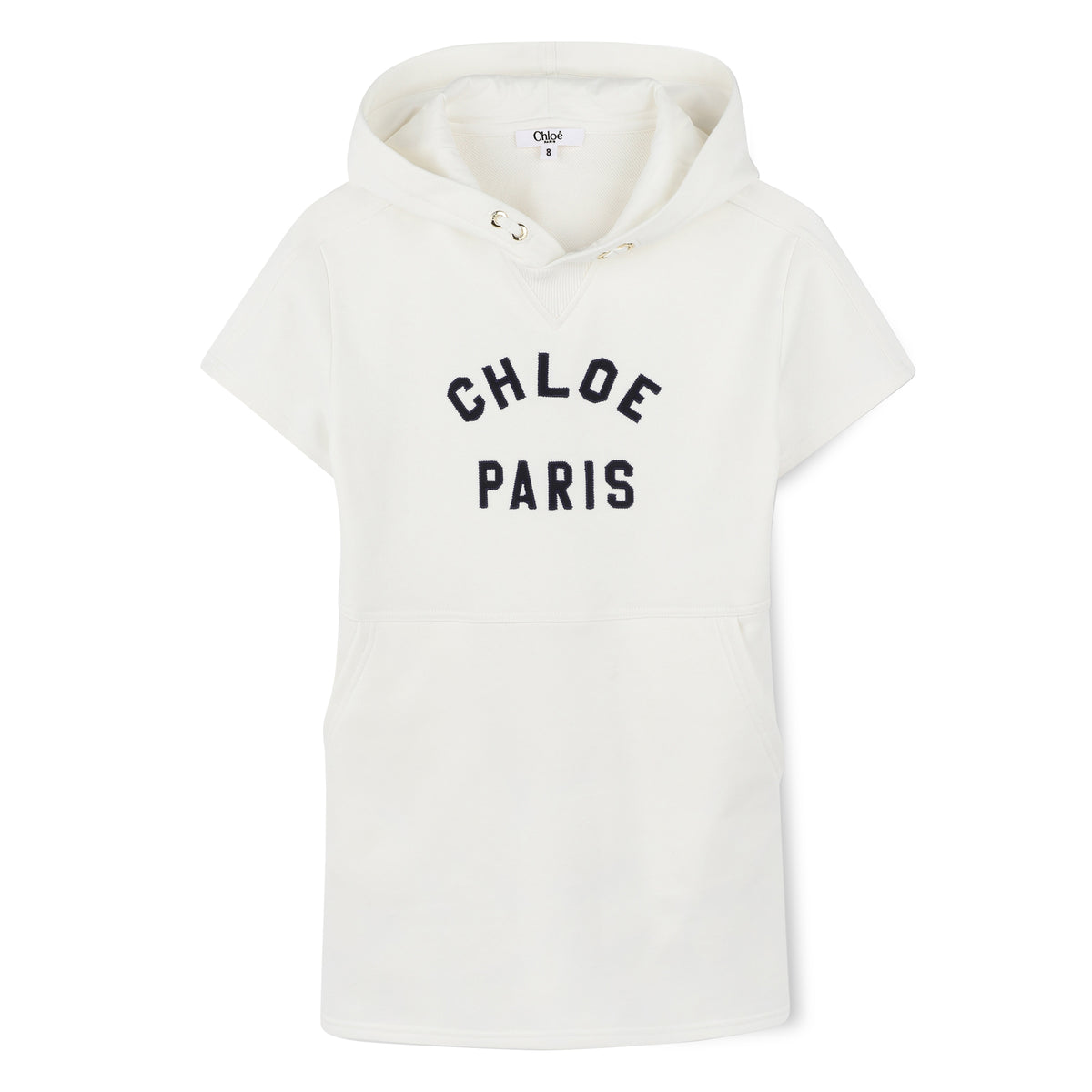 Chloe Girls Offwhite Logo Dress