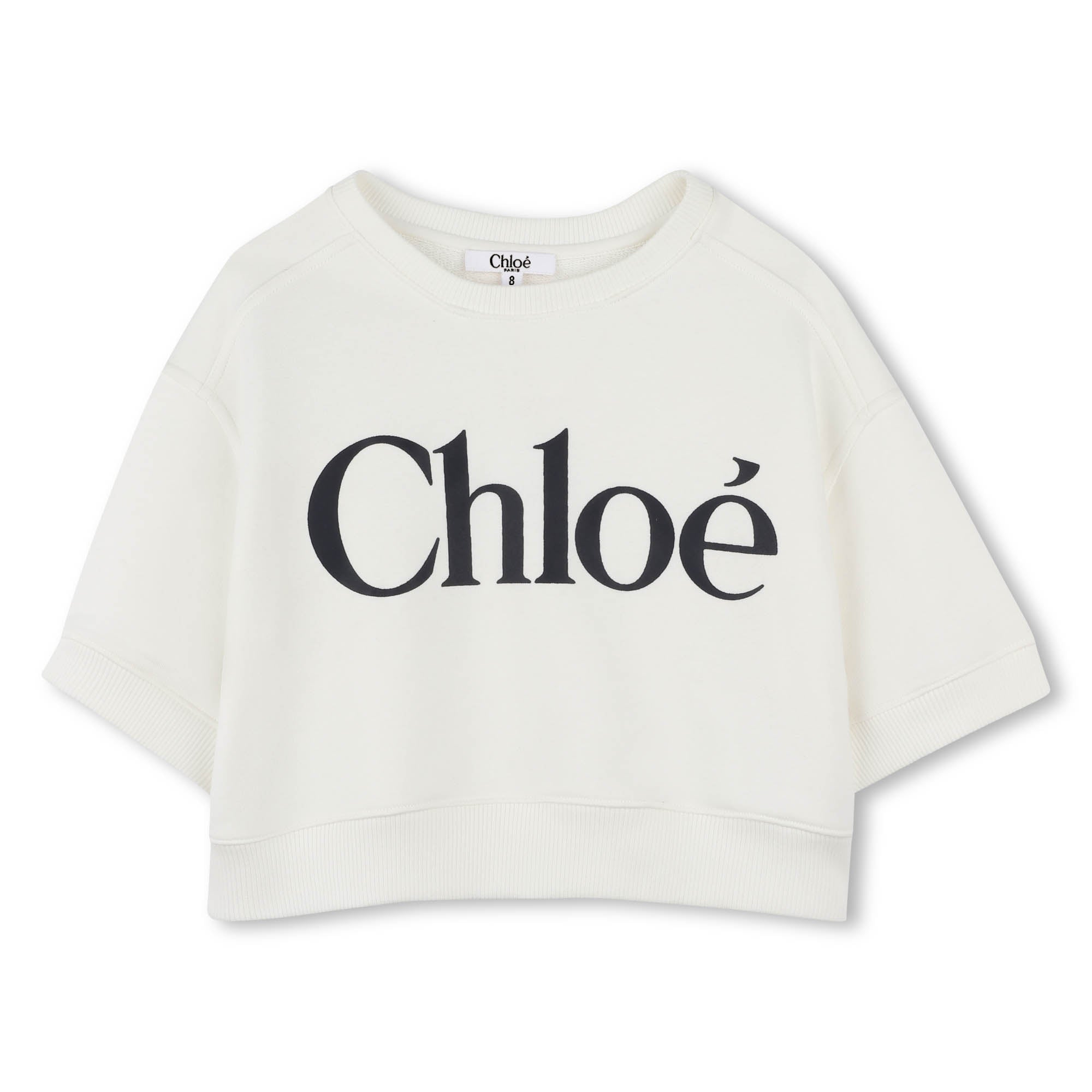 Chloe Girls Offwhite Logo Sweatshirt