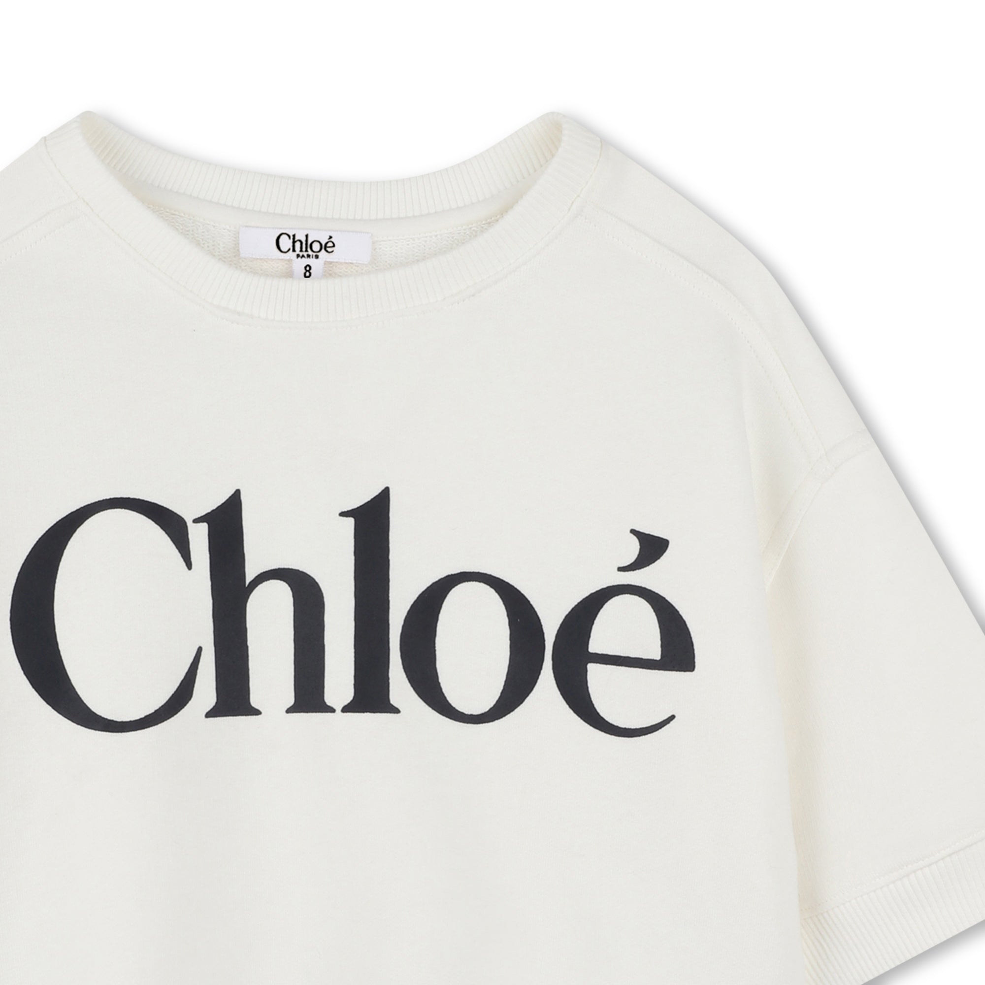 Chloe Girls Offwhite Logo Sweatshirt