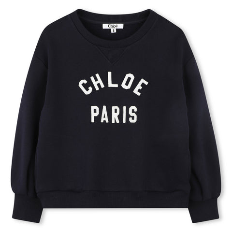 Chloe Girls Navy Logo Sweatshirt