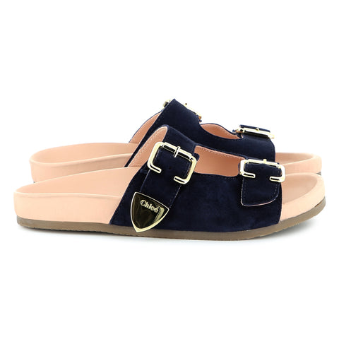 Chloe Girls Navy Sandals