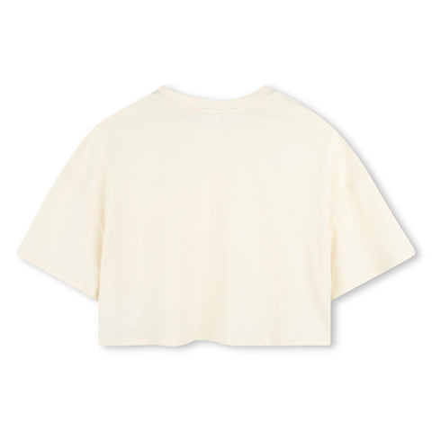 Chloe Girls Beige Logo T-Shirt