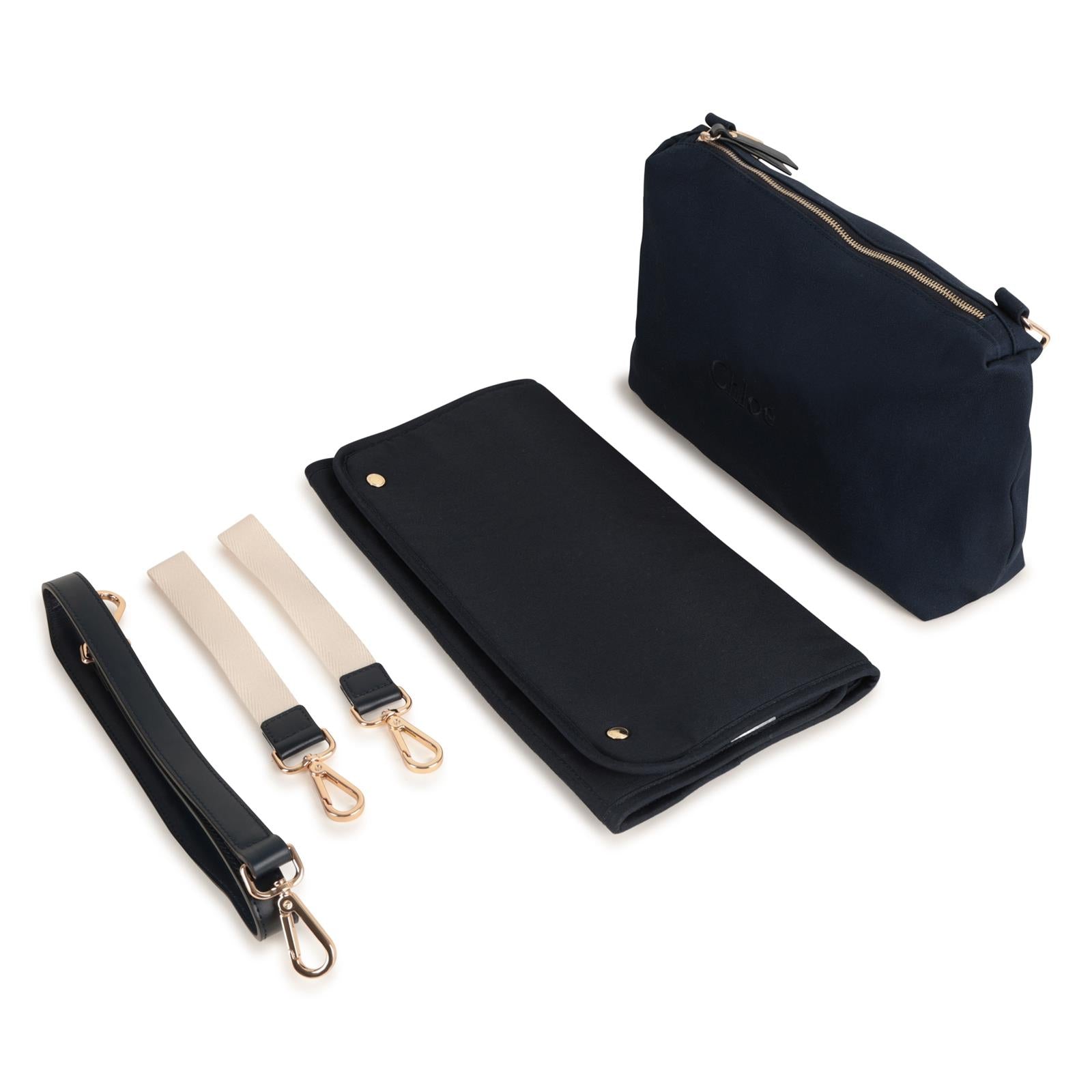 Chloe Navy Checked Baby Bag