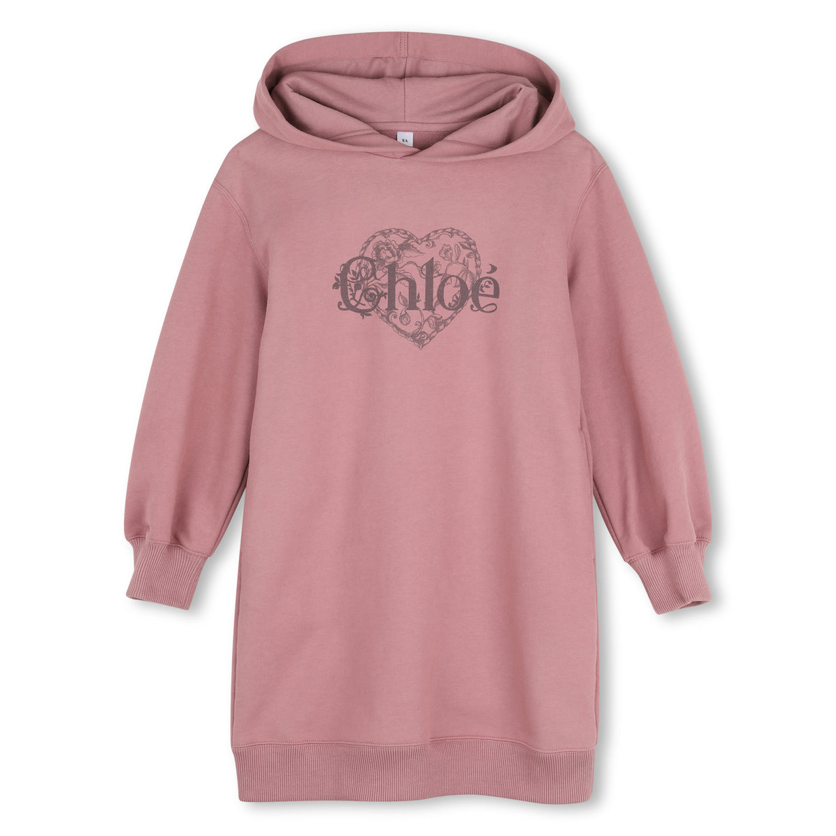 Girls Vintage Rose Hooded Heart Logo Dress