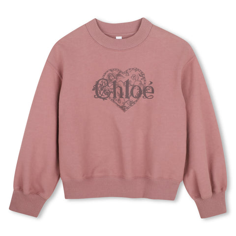 Girls Vintage Rose Heart Logo Sweatshirt