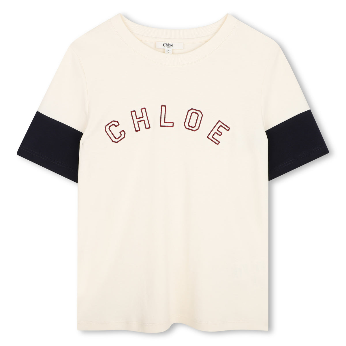 Girls Ivory Short Sleeve Logo T-Shirt