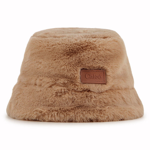 Girls Brown Faux Fur Hat