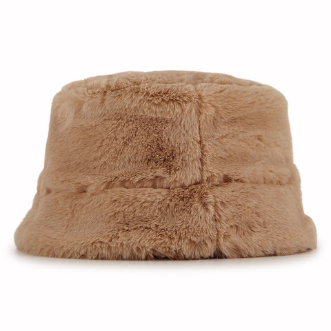 Girls Brown Faux Fur Hat