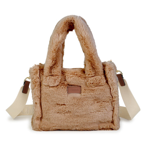 Girls Brown Faux Fur Bag
