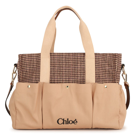 Baby Beige Checked Changing Bag