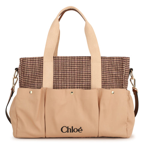 Baby Beige Checked Changing Bag